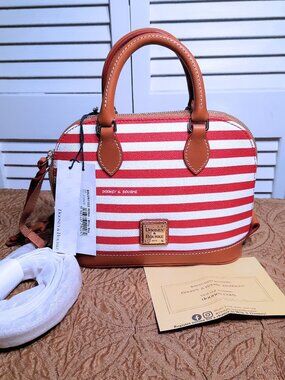 Dooney & Bourke Bitsy Bag NWT Dooney Bourke Red and White Striped Bitsy Bag